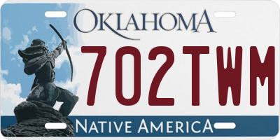 OK license plate 702TWM