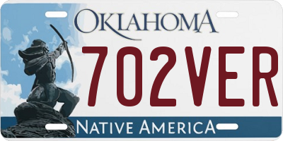 OK license plate 702VER