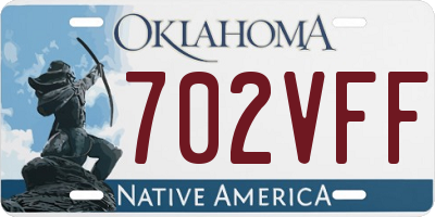 OK license plate 702VFF