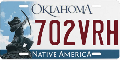 OK license plate 702VRH