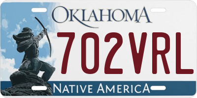OK license plate 702VRL