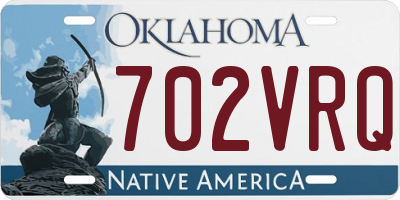 OK license plate 702VRQ