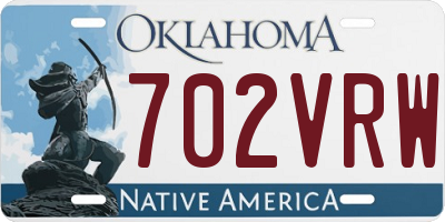 OK license plate 702VRW