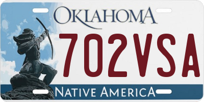 OK license plate 702VSA