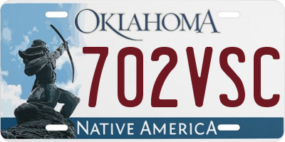 OK license plate 702VSC