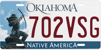 OK license plate 702VSG