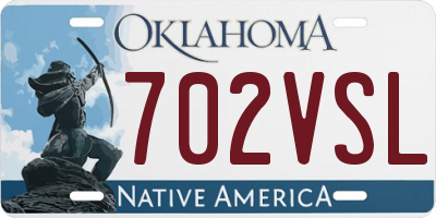 OK license plate 702VSL