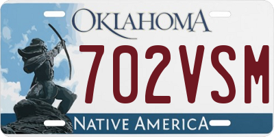 OK license plate 702VSM