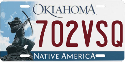 OK license plate 702VSQ