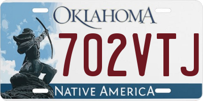OK license plate 702VTJ