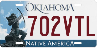 OK license plate 702VTL