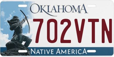 OK license plate 702VTN