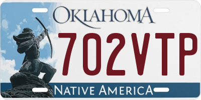 OK license plate 702VTP