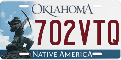 OK license plate 702VTQ
