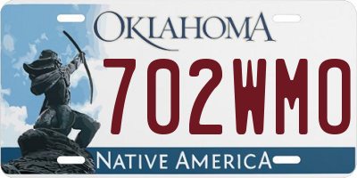 OK license plate 702WMO