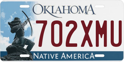 OK license plate 702XMU