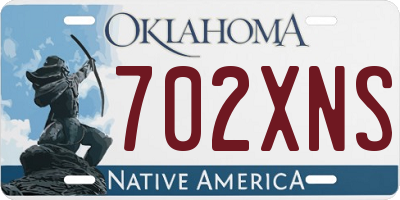 OK license plate 702XNS