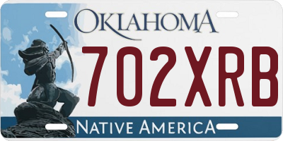 OK license plate 702XRB