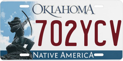 OK license plate 702YCV
