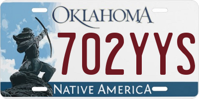 OK license plate 702YYS