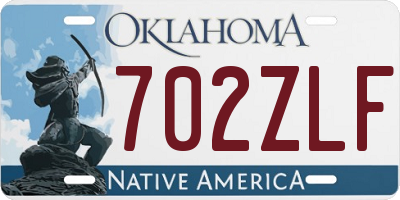 OK license plate 702ZLF