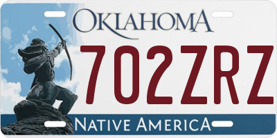 OK license plate 702ZRZ