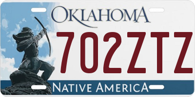 OK license plate 702ZTZ