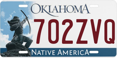 OK license plate 702ZVQ