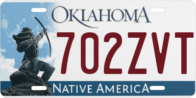 OK license plate 702ZVT