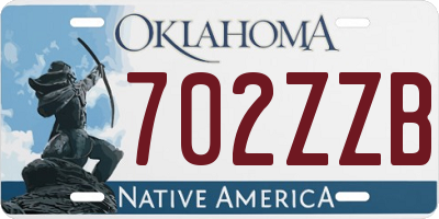 OK license plate 702ZZB