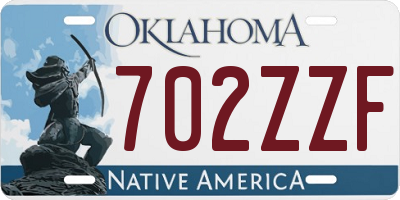 OK license plate 702ZZF