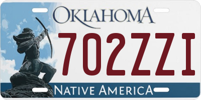 OK license plate 702ZZI