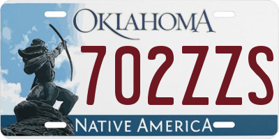 OK license plate 702ZZS