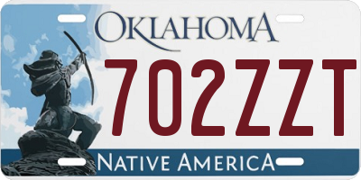 OK license plate 702ZZT