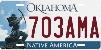 OK license plate 703AMA