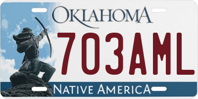 OK license plate 703AML