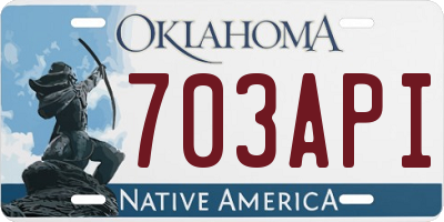 OK license plate 703API
