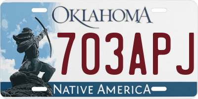 OK license plate 703APJ