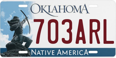 OK license plate 703ARL