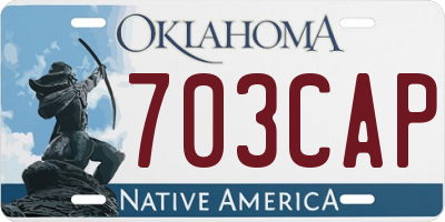 OK license plate 703CAP