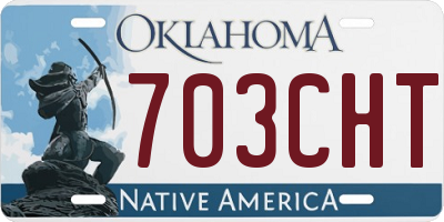 OK license plate 703CHT
