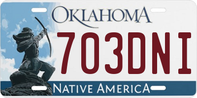 OK license plate 703DNI