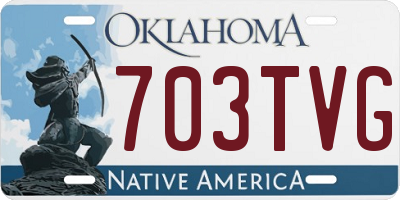 OK license plate 703TVG