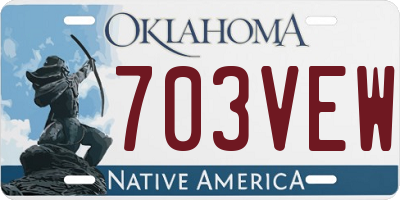 OK license plate 703VEW
