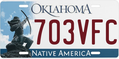 OK license plate 703VFC