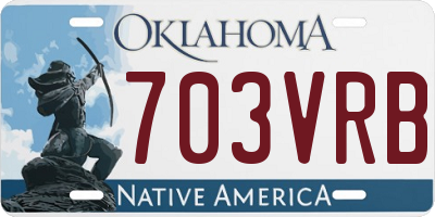 OK license plate 703VRB