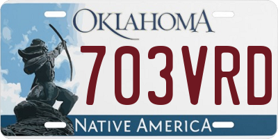 OK license plate 703VRD