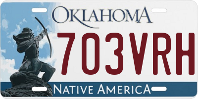 OK license plate 703VRH
