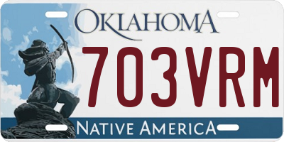 OK license plate 703VRM