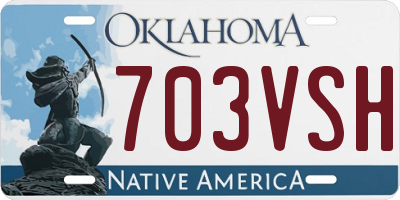 OK license plate 703VSH